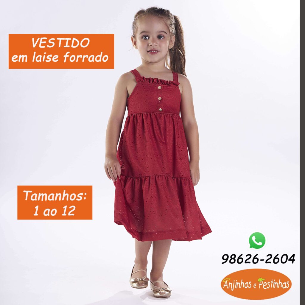 Vestido em Laise com alça