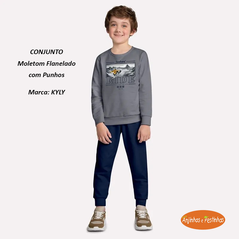 Conjunto de Moletom Peluciado